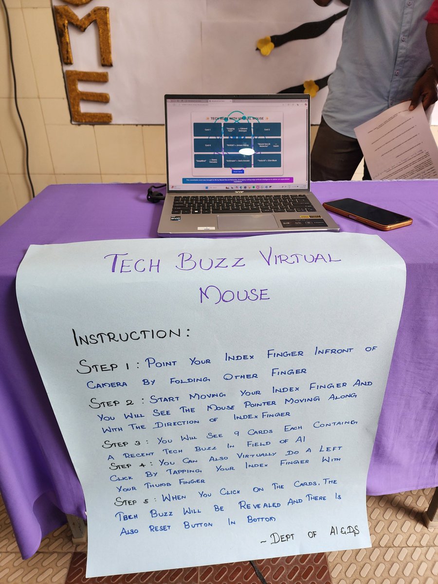 neural_genai's tweet image. Neural Gen-AI Networks proudly presented Tech Buzz Virtual Mouse at Algoverse 2025, the AI and IT innovation symposium at AVS Engineering College.
🌐 learn more @ genainetworks.in
#NeuralTechBuzzVirtualMouse #GestureContro