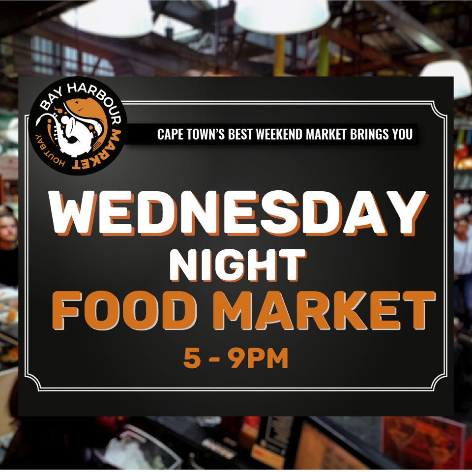 Wednesdays are all about food and drinks! 
No live music, no retail.
This week’s food options include: • Halaal Curries • Seafood • Ribs • Korean Hot Dogs • Chinese &amp; Dim Sum • Pizza • Churros • Waffles 
Bar Specials: Beer, Gin, and Wine
Bars specials may vary weekly.