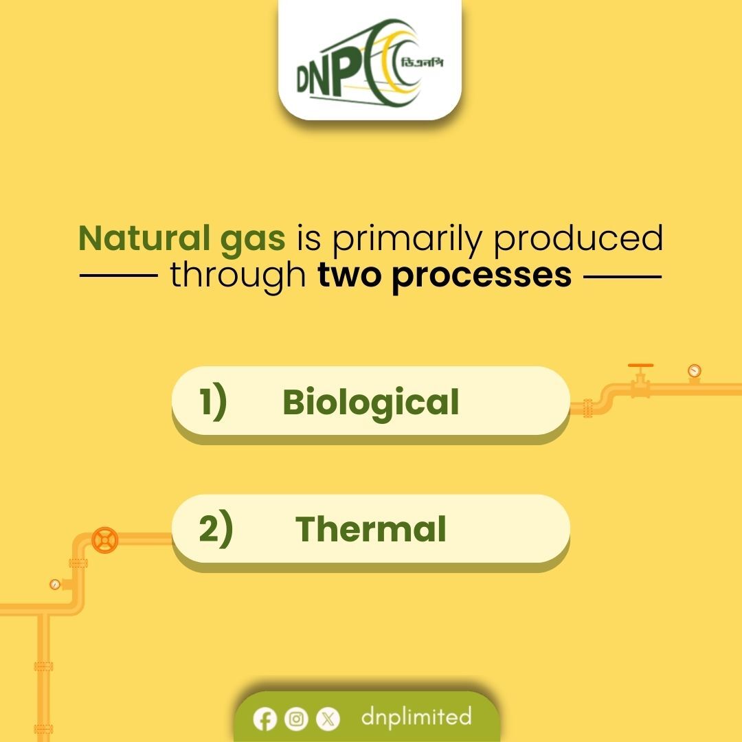 DnpLimited's tweet image. Biogenic gas is produced
by methanogenic organisms in marshes,
mud, and shallow sediments,
while thermal gas is generated
from organic matter buried at
depth under high temperature
and pressure."
.
.
#DNPL #NaturalGas #SustainableEnergy