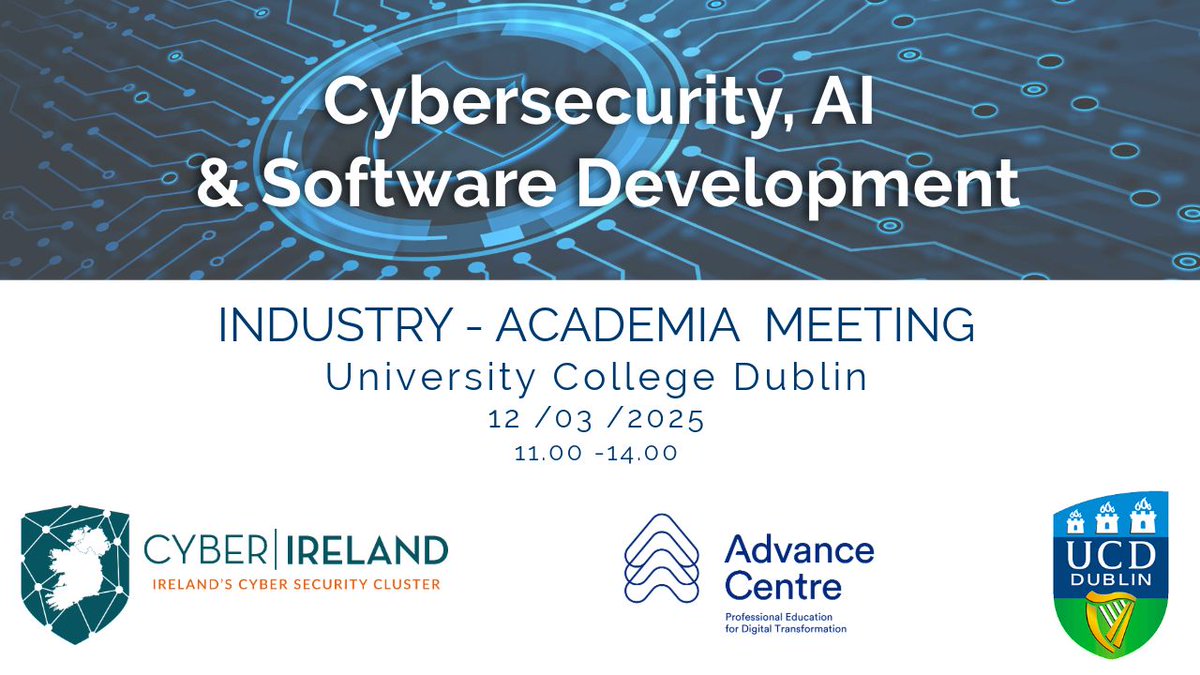 Cycubix (@cycubix) on Twitter photo Looking forward to discussing “Cybersecurity, AI & Software Development” today. With AI playing a greater role in the SDLC, this discussion is more relevant than ever - cycubix.com/2025/03/10/cyb… #CyberSecurity #AI #SoftwareDevelopment <a href="/UCDCompSci/">UCD Computer Science</a> <a href="/_advancecentre/">Advance Centre</a>
@cyberireland Looking forward to discussing “Cybersecurity, AI & Software Development” today. With AI playing a greater role in the SDLC, this discussion is more relevant than ever - cycubix.com/2025/03/10/cyb… #CyberSecurity #AI #SoftwareDevelopment <a href="/UCDCompSci/">UCD Computer Science</a> <a href="/_advancecentre/">Advance Centre</a>
@cyberireland