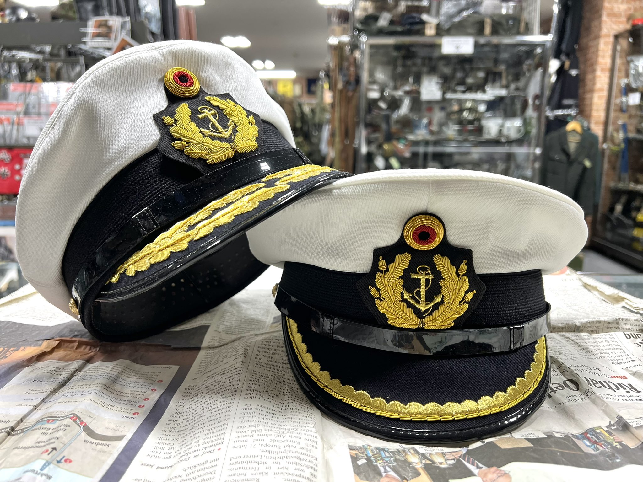 BWドイツ軍/連邦軍＊海軍＊佐官制帽＊55．5cm（実物） 育む