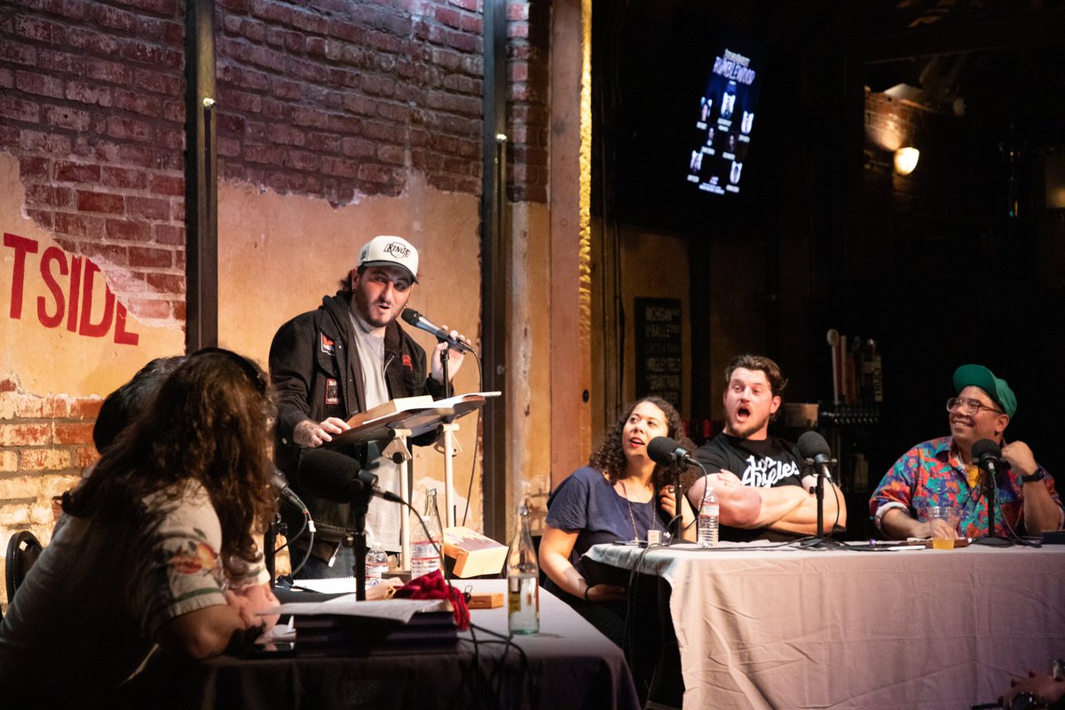 AleksDavidRoyt's tweet image. Feeling so many warm fuzzy feelings for the entire @StoryQuestShow team as well as our guests @johnnystantoniv and @ozzymo for making my on-stage debut such a rocking good time.
Would have been lost without you all and love you all very much. Let’s do more!
