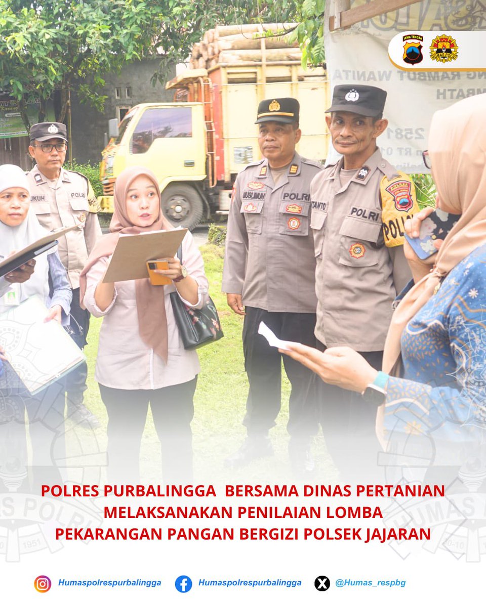 samaptapbg's tweet photo. Polres Purbalingga Bersama Dinas Pertanian Gelar Penilaian Lomba Pekarangan Pangan Bergizi https://t.co/6ZS2chlzv4