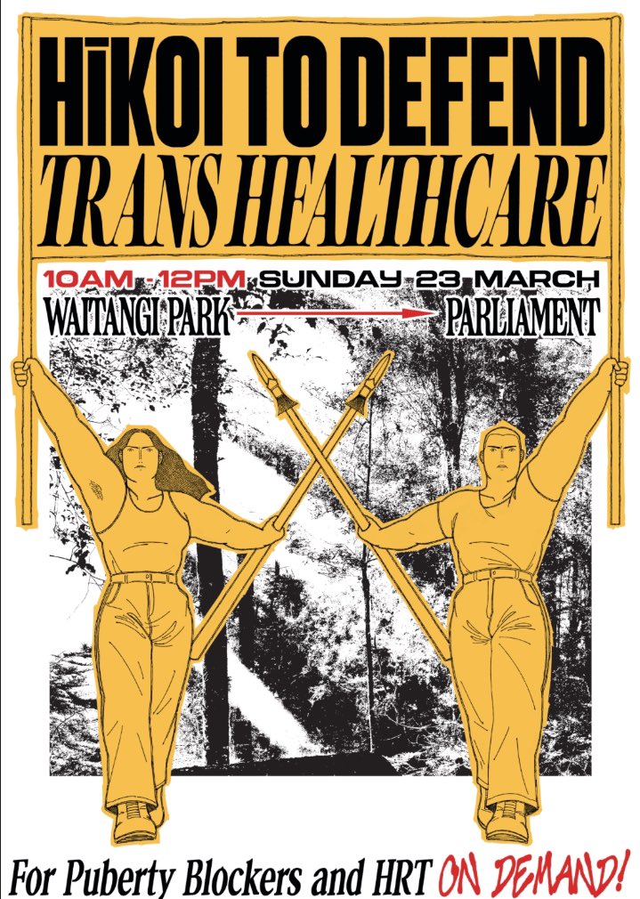 New Zealand's coalition government is preparing to make puberty blockers even harder to access. But there's still time to change it. 
Show the government that queer people will fight for the healthcare they have and the healthcare they lost. 

23rd March, 10am-12pm, Waitangi Park