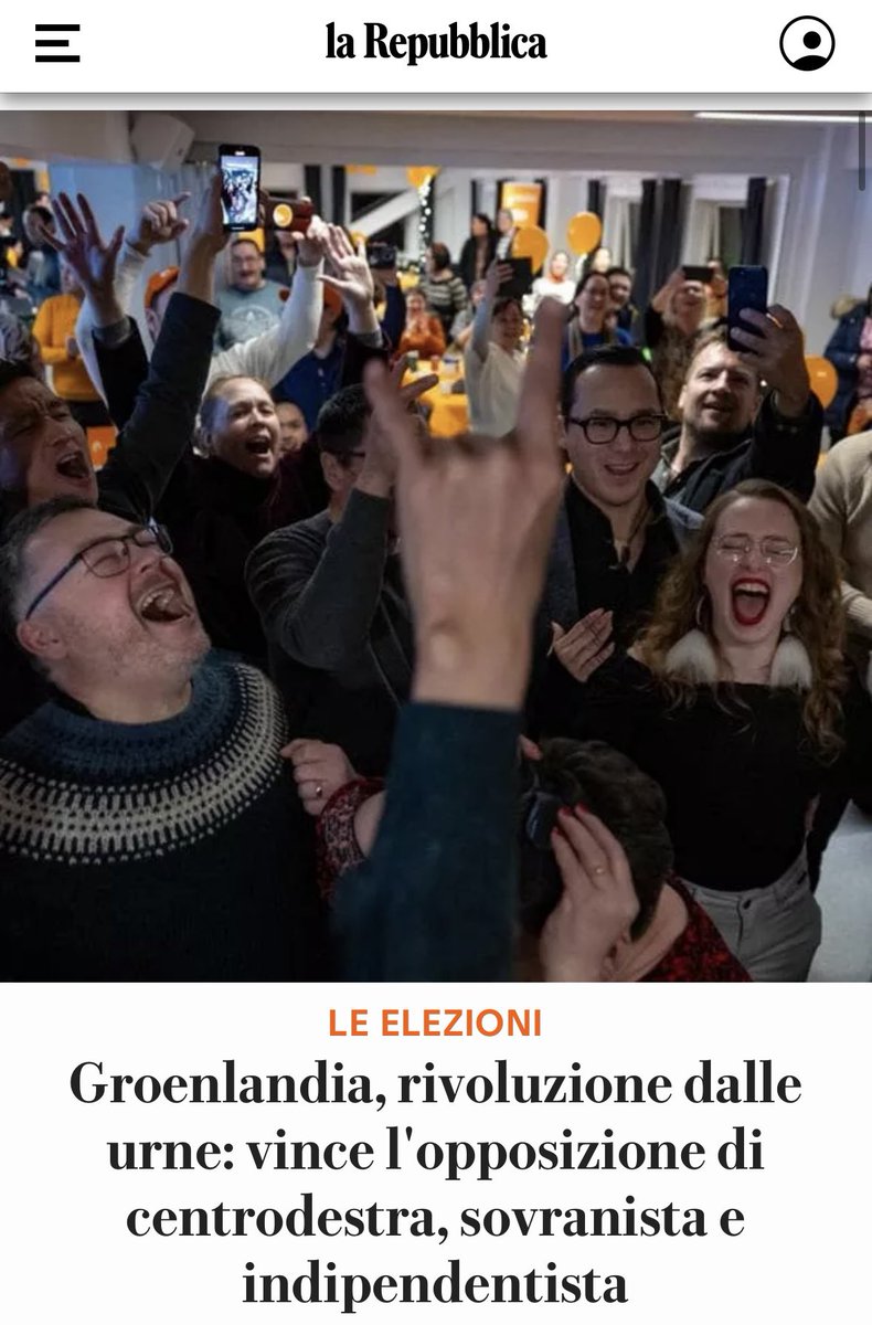 Due titoli per la stessa notizia.
#Groenlandia