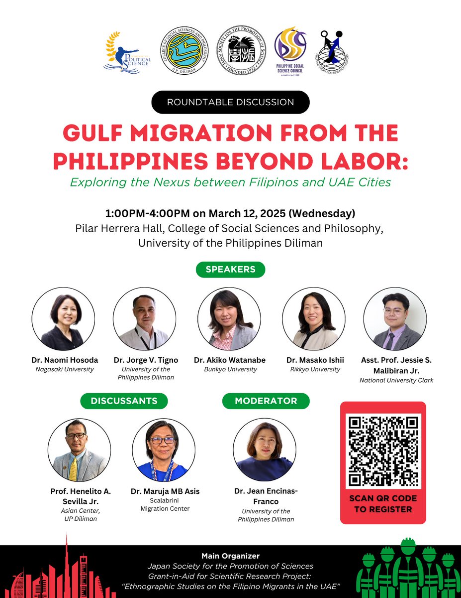 Looking forward to the Roundtable starting now on #Philippine #migration to the Gulf - and beyond #labor at the University of the #Philippines, College of Social Sciences and Philosophy