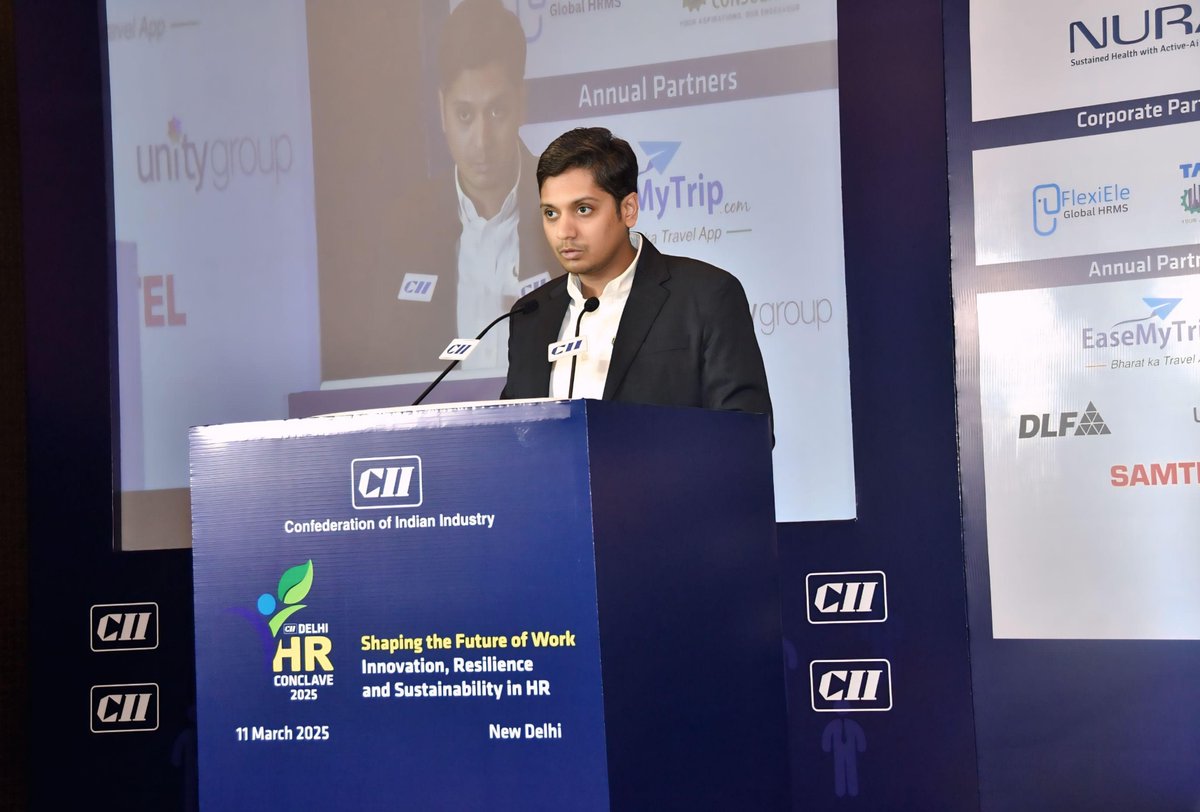 rikantpitti's tweet photo. Yesterday, I had the honour of addressing the @FollowCII  Delhi HR Conclave 2025 as Chairman of CII Delhi. The theme, "Shaping the Future of Work: Innovation, Resilience, and Sustainability in HR," set the tone for a thought provoking discussion on how HR is shaping organisations in today’s world.

In my address, we spoke about how HR has evolved from being a support function to becoming a strategic driver of workplace culture, innovation, and employee empowerment. We explored key challenges such as talent acquisition and retention in a rapidly changing workforce where employees seek meaningful careers, flexibility, and purpose-driven environments. I shared insights on global practices like “Work Where You Thrive” and work models that demonstrate how technology, empathy, and trust can redefine productivity and engagement.

Another focus was diversity, equity, and inclusion. A diverse workforce is not only ethical but also a business advantage like innovation, improving decision-making, and building more engaged teams. We also discussed how sustainability and digital transformation can reshape employee engagement strategies and retention efforts.

As part of CII’s initiatives, we are actively working to strengthen HR capabilities through workshops, training programmes, and innovative models to empower employees. These efforts aim towards higher commitment and productivity while preparing organisations for the future of work.

If you align with our vision of building agile, resilient, and inclusive workplaces, I encourage you to join us at CII. Together, we can create organisations where people don’t just work, they thrive.

#FutureOfWork #HRLeadership #JoinCII