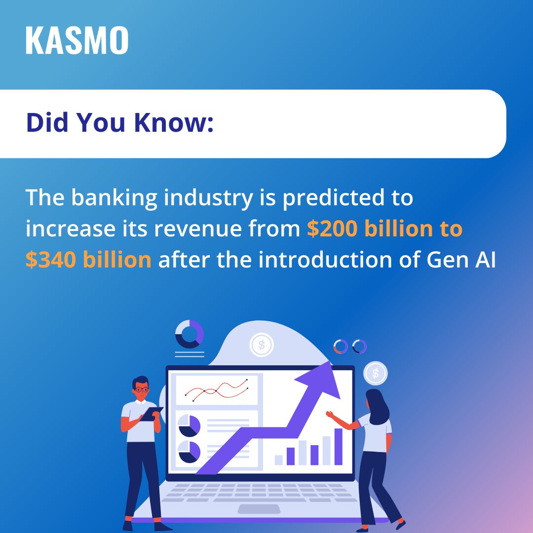 Kasmodigital's tweet image. Banking&apos;s about to get smarter! 

Gen AI can revolutionize customer service &amp;amp; productivity. Wonder how it can transform your business? 

Read the blog now: tinyurl.com/y6n3fnrb

#CustomerExperience #FintechInnovation #AIinFinance #Snowflake