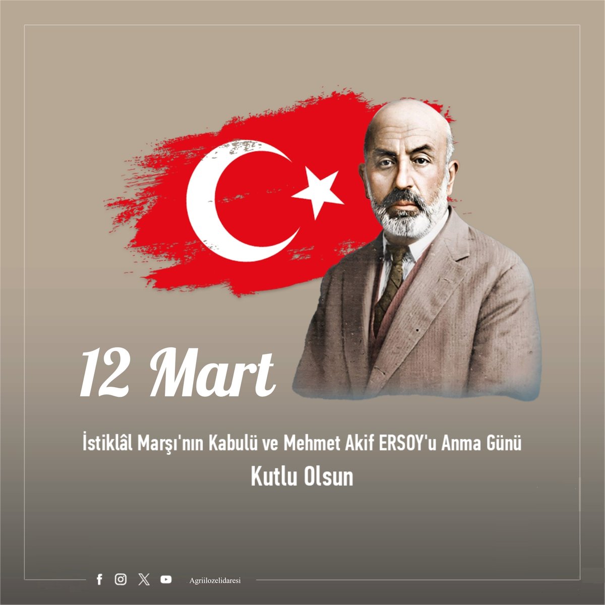 12 Mart İstiklal Marşının Kabulü ve Mehmet Akif Ersoy´u Anma Günü Kutlu Olsun.