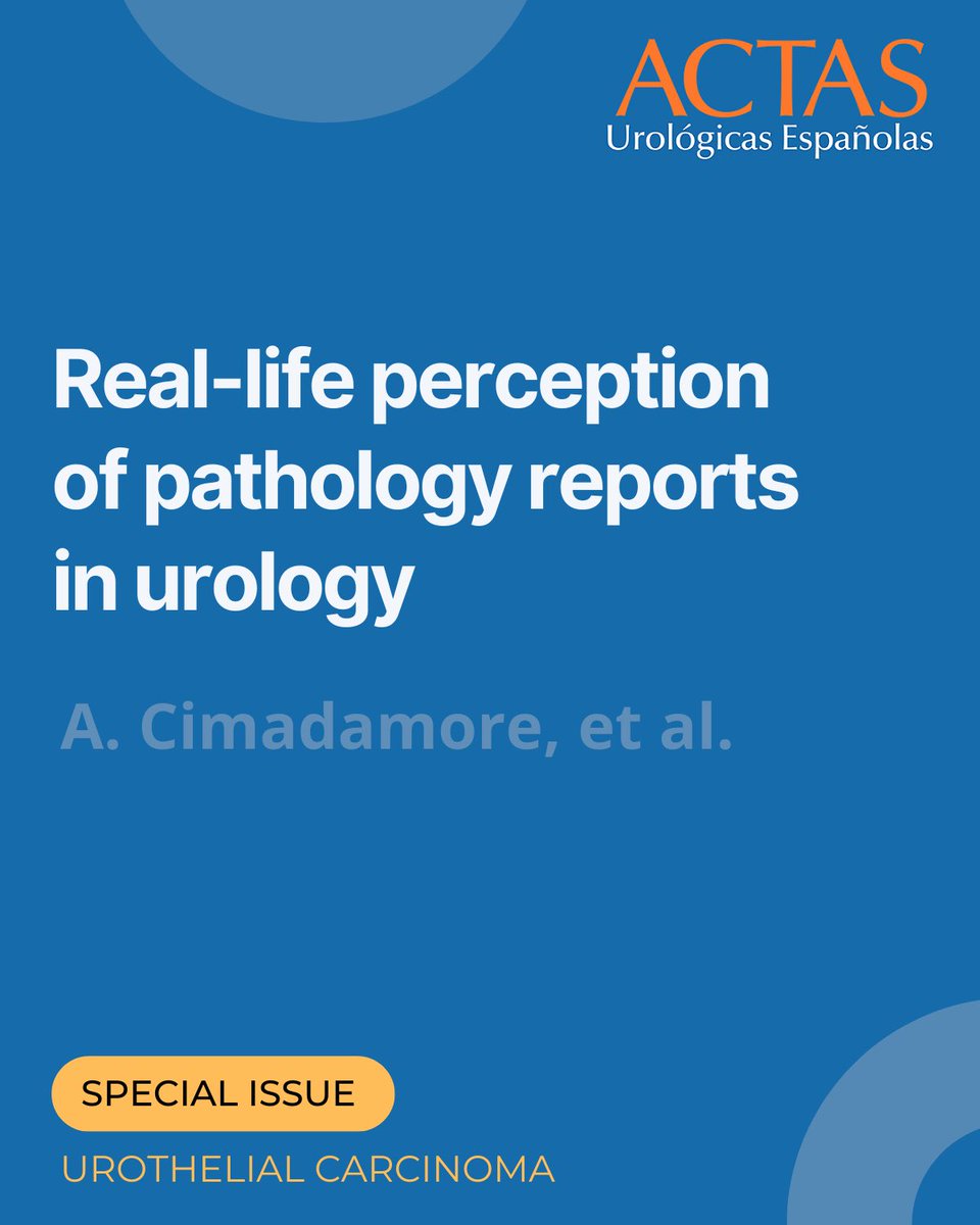 actasurologicas (@actasurologicas) on Twitter photo 🔝 Special Issue – Urothelial Carcinoma
Real-life perception of pathology reports in urology (A. Cimadamore, et al.)
sciencedirect.com/science/articl…
<a href="/agallioli/">Andrea Gallioli</a> <a href="/UroMoschini/">Marco Moschini</a> <a href="/RodriguezFaba/">Óscar Rodríguez Faba</a> <a href="/InfoAeu/">AEU</a> <a href="/CAU_URO/">Confederación Americana de Urología (CAU)</a> <a href="/EAUYAUrology/">EAU Young Academics</a> 🔝 Special Issue – Urothelial Carcinoma
Real-life perception of pathology reports in urology (A. Cimadamore, et al.)
sciencedirect.com/science/articl…
<a href="/agallioli/">Andrea Gallioli</a> <a href="/UroMoschini/">Marco Moschini</a> <a href="/RodriguezFaba/">Óscar Rodríguez Faba</a> <a href="/InfoAeu/">AEU</a> <a href="/CAU_URO/">Confederación Americana de Urología (CAU)</a> <a href="/EAUYAUrology/">EAU Young Academics</a>