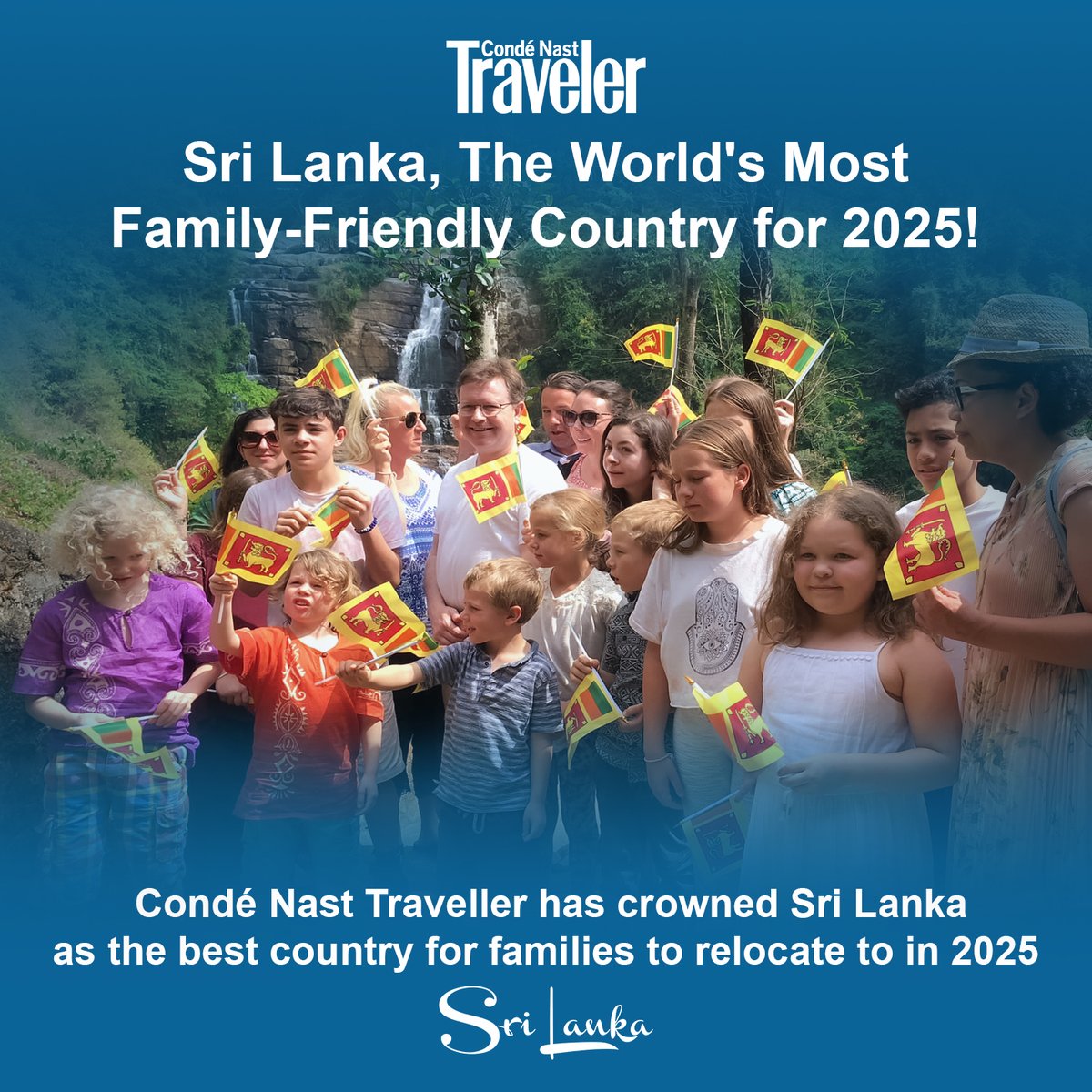 tourismlk's tweet photo. Sri Lanka: The World's Most Family-Friendly Country for 2025! - Condé Nast Traveller

🔗 Read more: https://t.co/JIlYZL8oCM).

#FamilyFriendlySriLanka #BestForFamilies #SriLankaTourism #MoveToSriLanka #TravelWithKids https://t.co/sSoOjdigq1