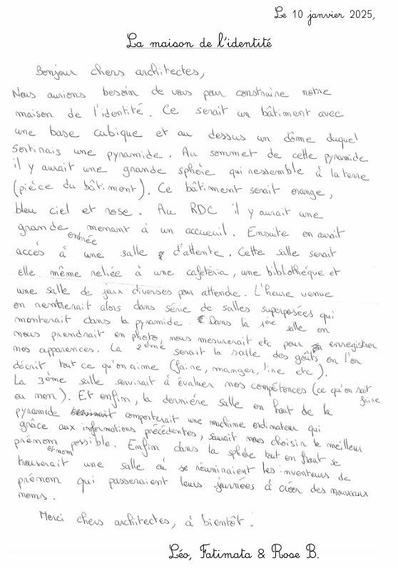 Les élèves de CE1 de l'école Paul Mulot ont envoyé 7 lettres aux élèves de Terminale STI2D #Architecture.
L'objectif était de modéliser en 3D un ville imaginée par les enfants. Défi relevé, ils ont adoré !