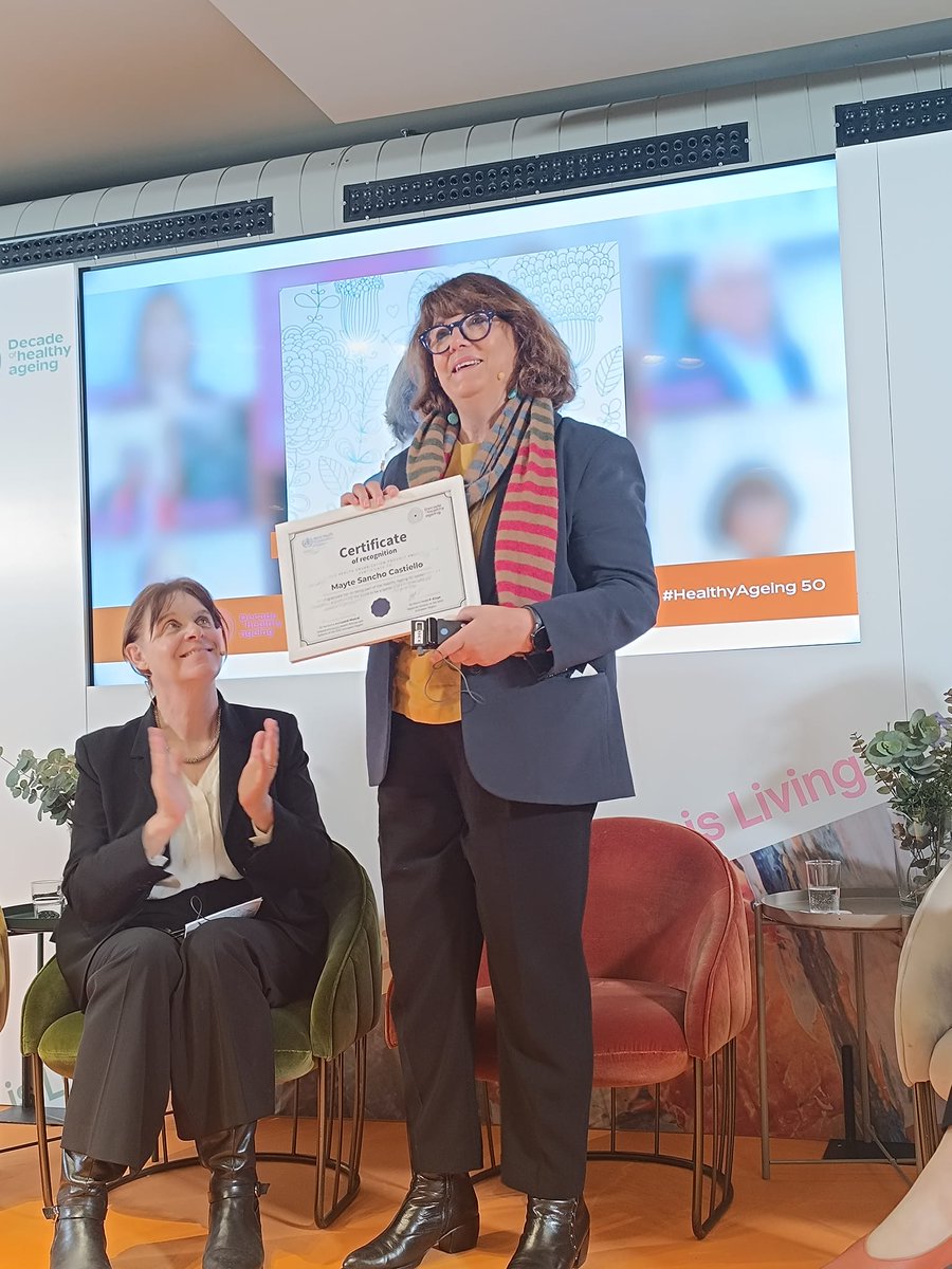 Imserso (@imserso) on Twitter photo 🎉🏆 La <a href="/WHO/">World Health Organization (WHO)</a> (#OMS) ha reconocido el incansable trabajo de nuestra directora <a href="/sancho_mayte/">Mayte Sancho</a> en pro de los derechos de las personas mayores durante toda su trayectoria profesional. ¡Enhorabuena, Mayte! 👏 #envejecimientoactivo #envejeceresvivir 🎉🏆 La <a href="/WHO/">World Health Organization (WHO)</a> (#OMS) ha reconocido el incansable trabajo de nuestra directora <a href="/sancho_mayte/">Mayte Sancho</a> en pro de los derechos de las personas mayores durante toda su trayectoria profesional. ¡Enhorabuena, Mayte! 👏 #envejecimientoactivo #envejeceresvivir