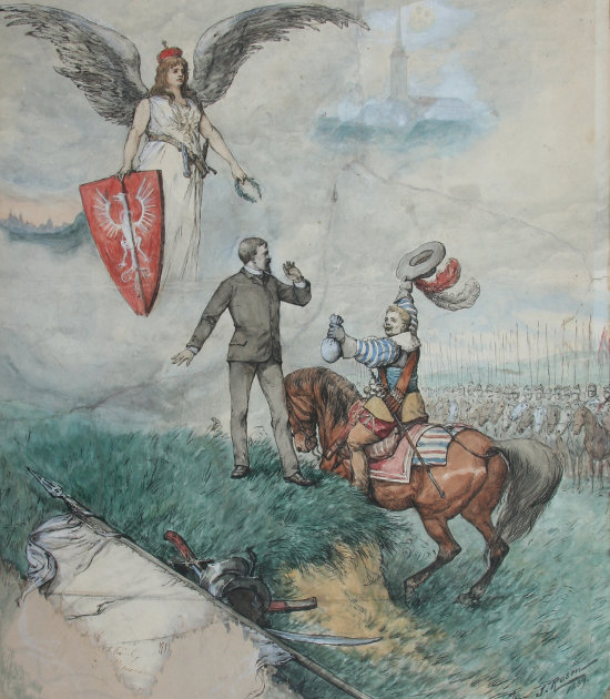 sienkiewiczolog's tweet photo. W 1888 roku Henryk Sienkiewicz otrzymał od nieznanego ofiarodawcy 15 tys. rubli. Do tej ogromnej kwoty dołączona była kartka ze słowami: „Henrykowi Sienkiewiczowi – Michał Wołodyjowski”. 

Pisarz znany ze swojej skromności daru nie przyjął. Jak sam przyznał: „Nie będąc człowiekiem bogatym, zarabiam tyle, a nawet więcej, ile mi potrzeba. Dlatego, mimo wielkiej wdzięczności dla dawcy, ukrywającego się pod pseudonimem Michała Wołodyjowskiego, daru jego przyjąć nie mogę.”

S. złożył zdeponował pieniądze w Towarzystwie Kredytowym Ziemskim, gdzie ofiarodawca w ciągu trzech lat mógł odebrać całość kwoty. „Po upływie tego terminu rozporządzę nimi według własnego uznania.” - stwierdził pisarz. S. poprosił także redakcje https://t.co/NxXy5EzSld. warszawskiego „Słowa”, aby ta zamieściła odpowiednie ogłoszenie na łamach swojej gazety.

Po pieniądze nikt się jednak nie zgłosił, a Sienkiewicz przy ich pomocy, zdecydował się na ufundowanie stypendium imienia swojej zmarłej żony - Marii z Szetkiewiczów Sienkiewiczowej, w krakowskiej Akademii Umiejętności. Było ono przyznawane artystom zagrożonym gruźlicą (właśnie na tę chorobę zmarła pierwsza żona przyszłego noblisty). Skorzystało z niego wiele znanych postaci https://t.co/NxXy5EzSld: Stanisław Wyspiański, Stanisław Witkiewicz, Maria Konopnicka i Kazimierz Przerwa-Tetmajer.

Obraz zatytułowany „Dar Wołodyjowskiego”, autorstwa Jana Rosena z 1889 roku w żartobliwy sposób przedstawia tę nietypową historię.