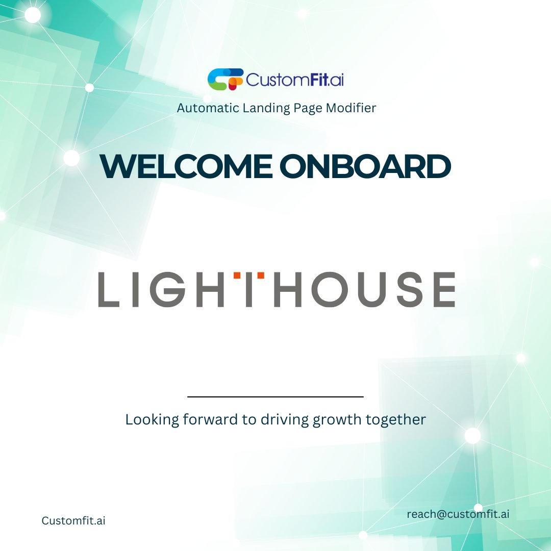 theashwin007's tweet image. Excited to welcome Lighthouse Learning to the CustomFit.ai family!

A leader in early childhood &amp;amp; K-12 education, now using #CustomFit for #WebsitePersonalization &amp;amp; A/B testing to enhance digital learning.

Welcome aboard, Lighthouse Learning!

#ABTesting