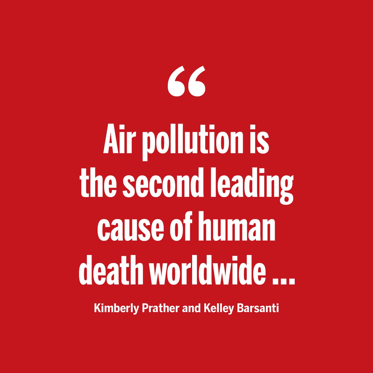 Science Magazine (@sciencemagazine) on Twitter photo "To protect public health everywhere, air quality standards must be modernized, advanced instrumentation mobilized, and collaborative networks established to move air quality assessment into the 21st century," write <a href="/kprather88/">Kimberly Prather, Ph.D.</a> and <a href="/barsantikelley/">Kelley Barsanti</a> in a new #ScienceEditorial. "To protect public health everywhere, air quality standards must be modernized, advanced instrumentation mobilized, and collaborative networks established to move air quality assessment into the 21st century," write <a href="/kprather88/">Kimberly Prather, Ph.D.</a> and <a href="/barsantikelley/">Kelley Barsanti</a> in a new #ScienceEditorial.