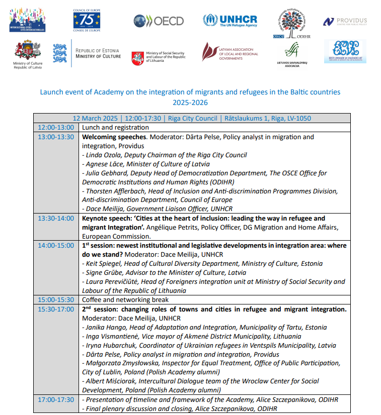 From 13 to 17:30 (Latvian time) follow launch of the "Academy on the integration of migrants and refugees in the Baltic countries 2025-2026" for city administrations in Estonia, Latvia and Lithuania! Agenda with local, EU &amp; international experts ⬇️ Live youtube.com/live/ZHK2omayG…