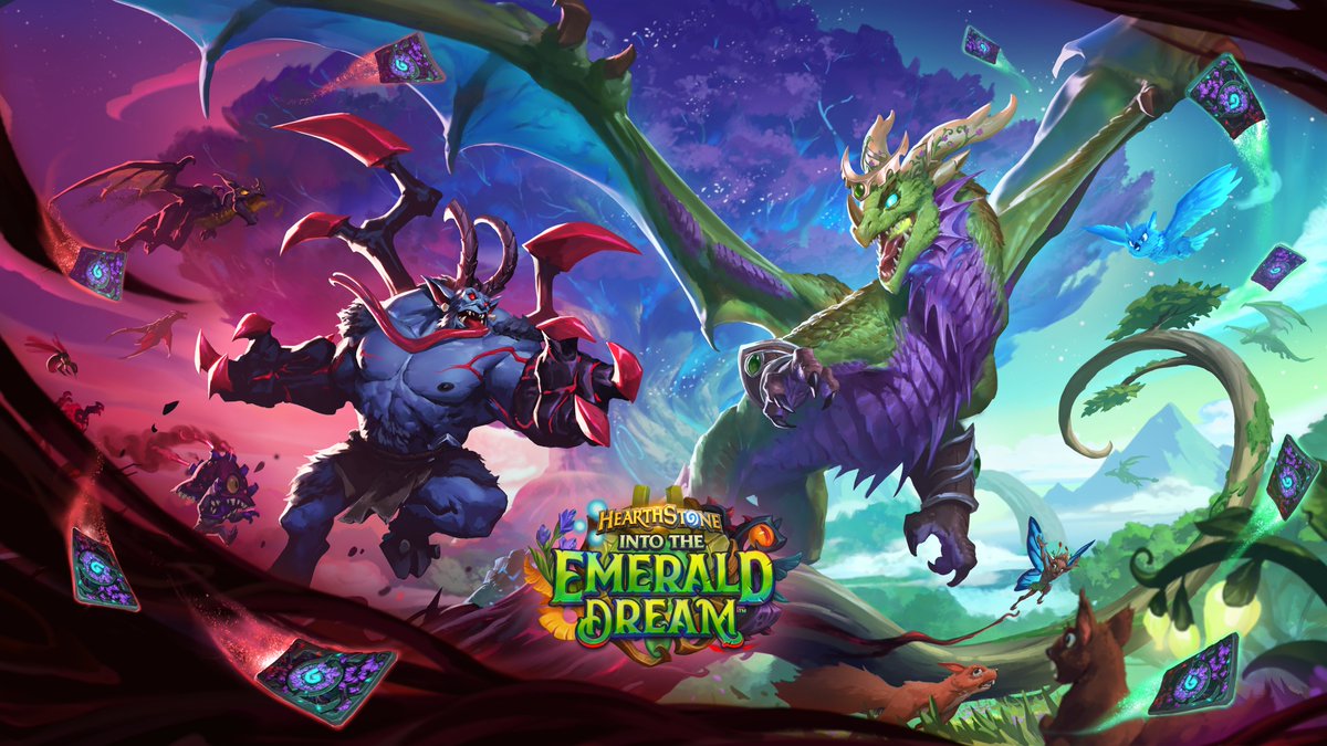 GIVEAWAY TIME 🔥🔥🔥
Emerald Dream Standard Bundle provided by Blizzard
To enter:
1. Like, retweet and follow
2. Follow me on twitch - twitch.tv/ins4ne_hs
3. Reply with your favorite card from new expansion