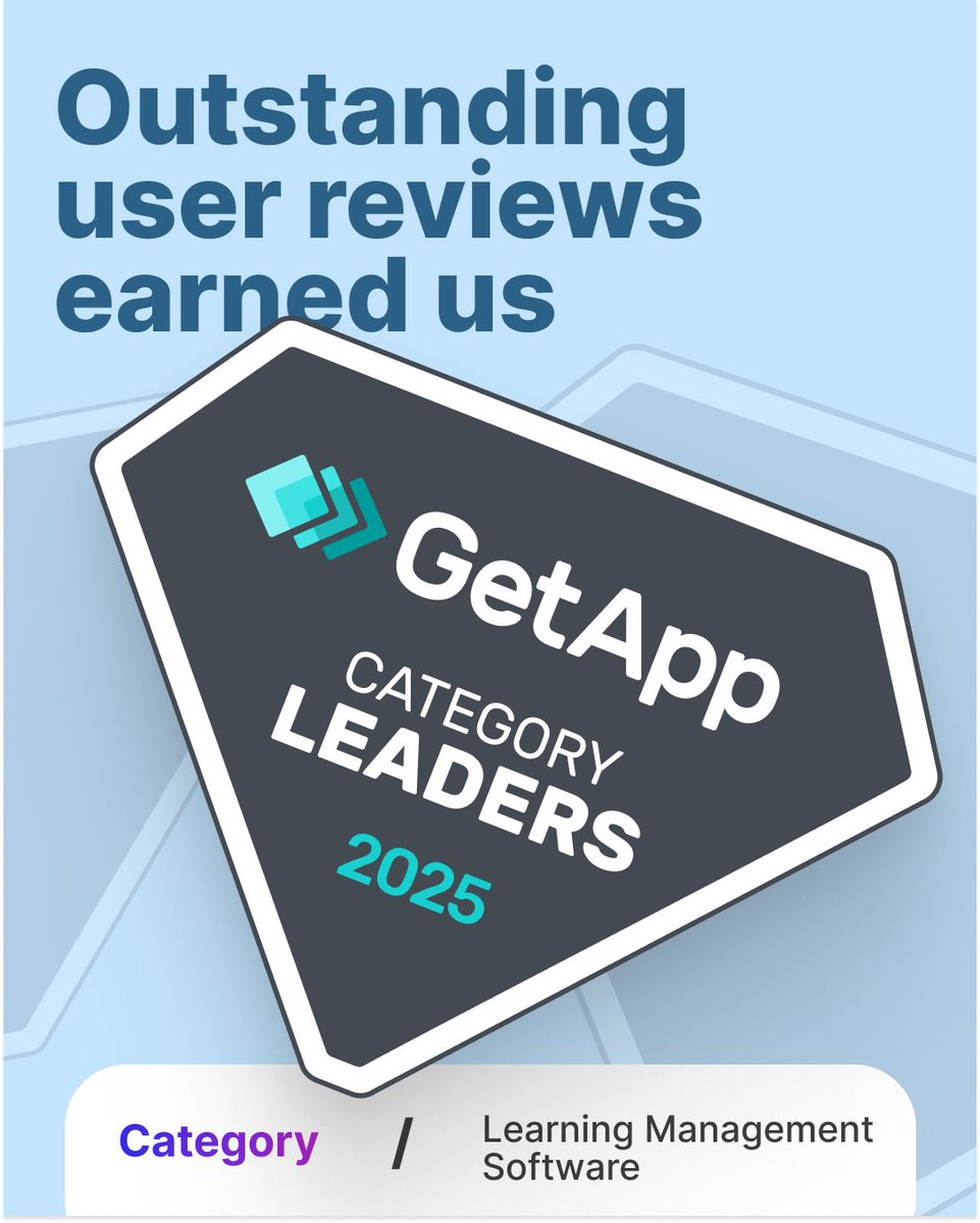 Classe365 is thrilled to announce that we are one of the leaders in learning management software awarded by <a href="/GetApp/">GetApp</a> !

This is what our customers say about us: lnkd.in/gCZ45hrD

Start your free trial today: classe365.com
#classe365 #classe365wins