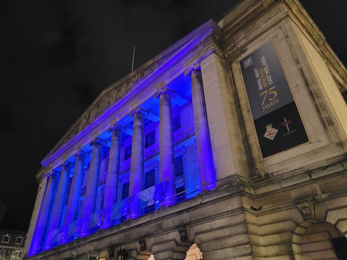 HMS Sherwood (@hmssherwood) on Twitter photo Have you noticed the new nighttime look for <a href="/MyNottingham/">🏹 My Nottingham</a> Council House? For the next week it will be lit up Royal Navy blue to mark 75 years of the <a href="/RNReserve/">Royal Naval Reserve</a> in the city. <a href="/nottslive/">NottinghamshireLive</a> <a href="/bbcemt/">BBC East Midlands</a> #RNR75 Have you noticed the new nighttime look for <a href="/MyNottingham/">🏹 My Nottingham</a> Council House? For the next week it will be lit up Royal Navy blue to mark 75 years of the <a href="/RNReserve/">Royal Naval Reserve</a> in the city. <a href="/nottslive/">NottinghamshireLive</a> <a href="/bbcemt/">BBC East Midlands</a> #RNR75