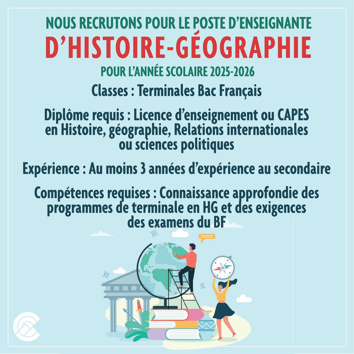 Veuillez cliquer sur le lien suivant pour déposer votre candidature : maristesliban.org/000.php