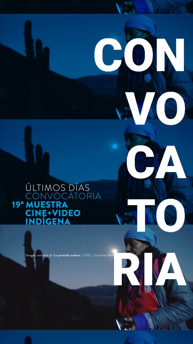 Cine+Video Indigena (@cineindigena) on Twitter photo Postulaciones a través de plataformas <a href="/festhome/">Festhome.com</a> y ClickForFestivals, además de formulario google
Bases en Precolombino.cl
#CineIndigena
#PueblosOriginarios Postulaciones a través de plataformas <a href="/festhome/">Festhome.com</a> y ClickForFestivals, además de formulario google
Bases en Precolombino.cl
#CineIndigena
#PueblosOriginarios
