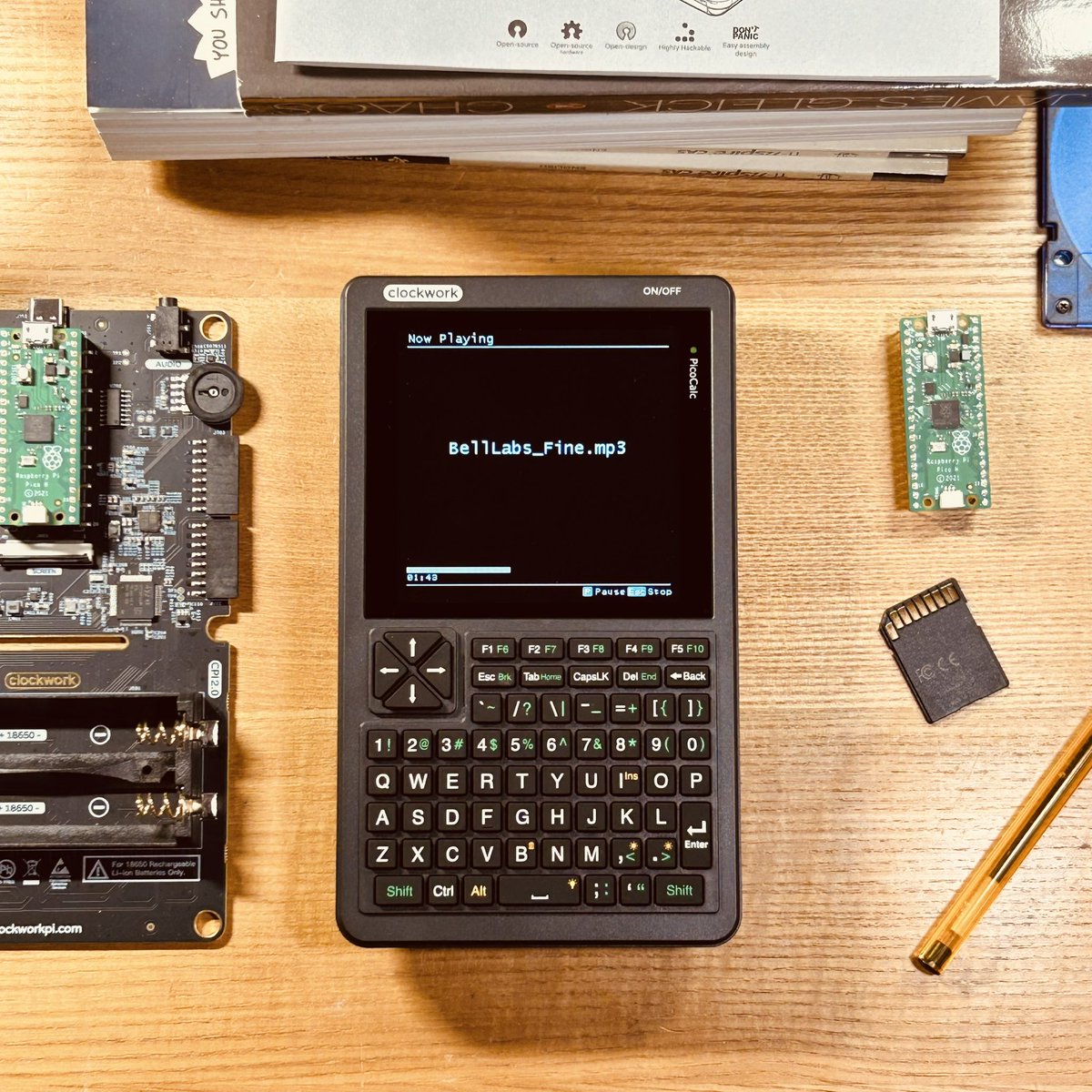 A mini MP3 player running on RPI Pico. 👉clockworkpi.com #PicoCalc #PICO #RPI #clockworkpi #MP3