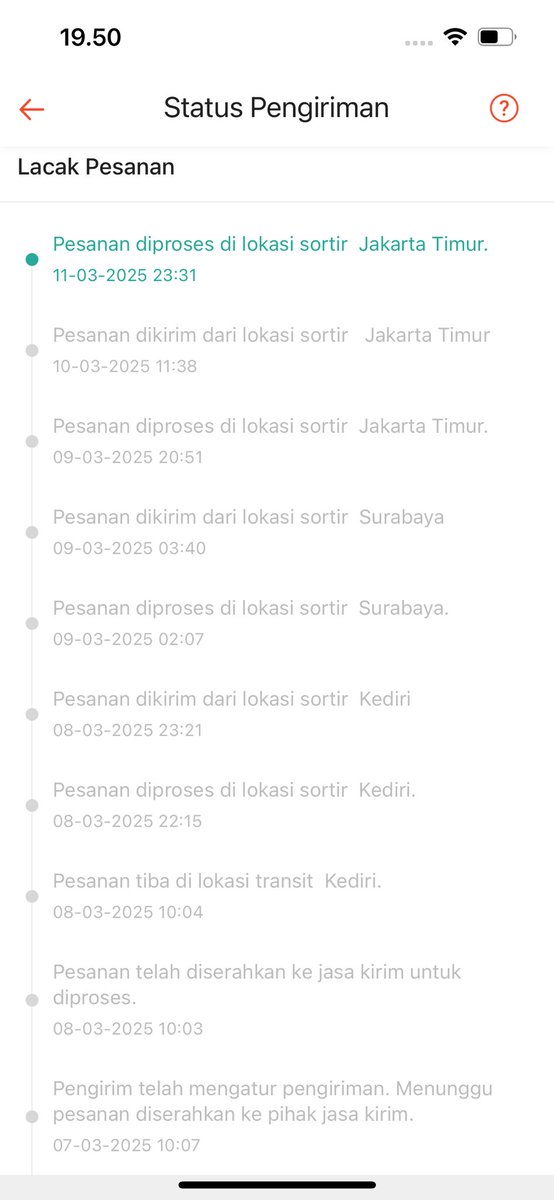 asrsoka's tweet photo. @AnterajaCare cek dm admin ini paket muter doang dr tgl 9 di Jaktim waswas bgt hilang awas ajaa ya hilang https://t.co/hNorfcoYEG