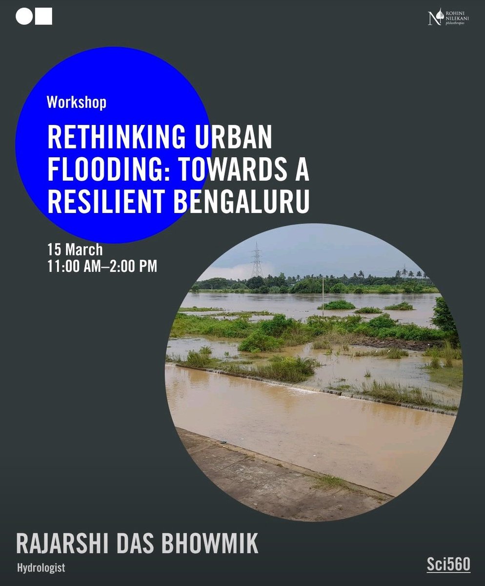 HydroClim_IISc's tweet image. Join us at @SciGalleryBlr on this Saturday in rethinking urban floods. Register at: sci560.scigalleryblr.org/programmes?p=r…