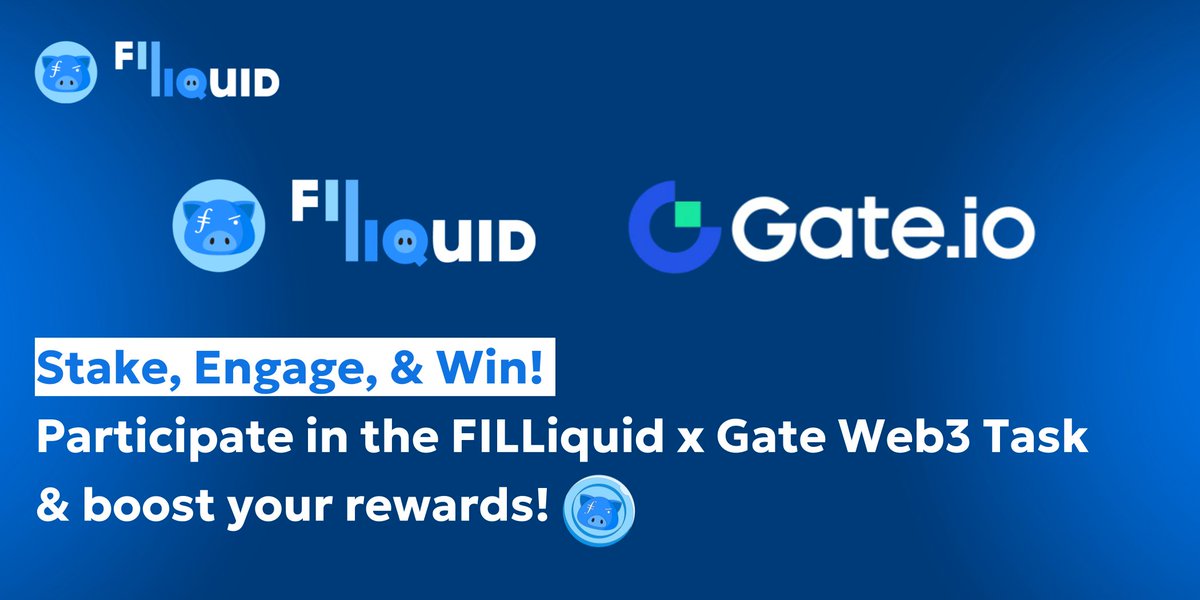 FILLiquid's tweet image. 🚀 FILLiquid x Gate Web3 Wallet🚀  

We’re teaming up with @GateWeb3Wallet to reward users with 100,000 $FIG 🎉

🔹 Complete SNS Tasks
🔹 Stake/Lease minimum 5 $FIL (on Filecoin Network) 

Join Here:
gate.io/web3/tasks/det…

💰 Bonus Rewards for Full Completion!

🔗 Read More:…