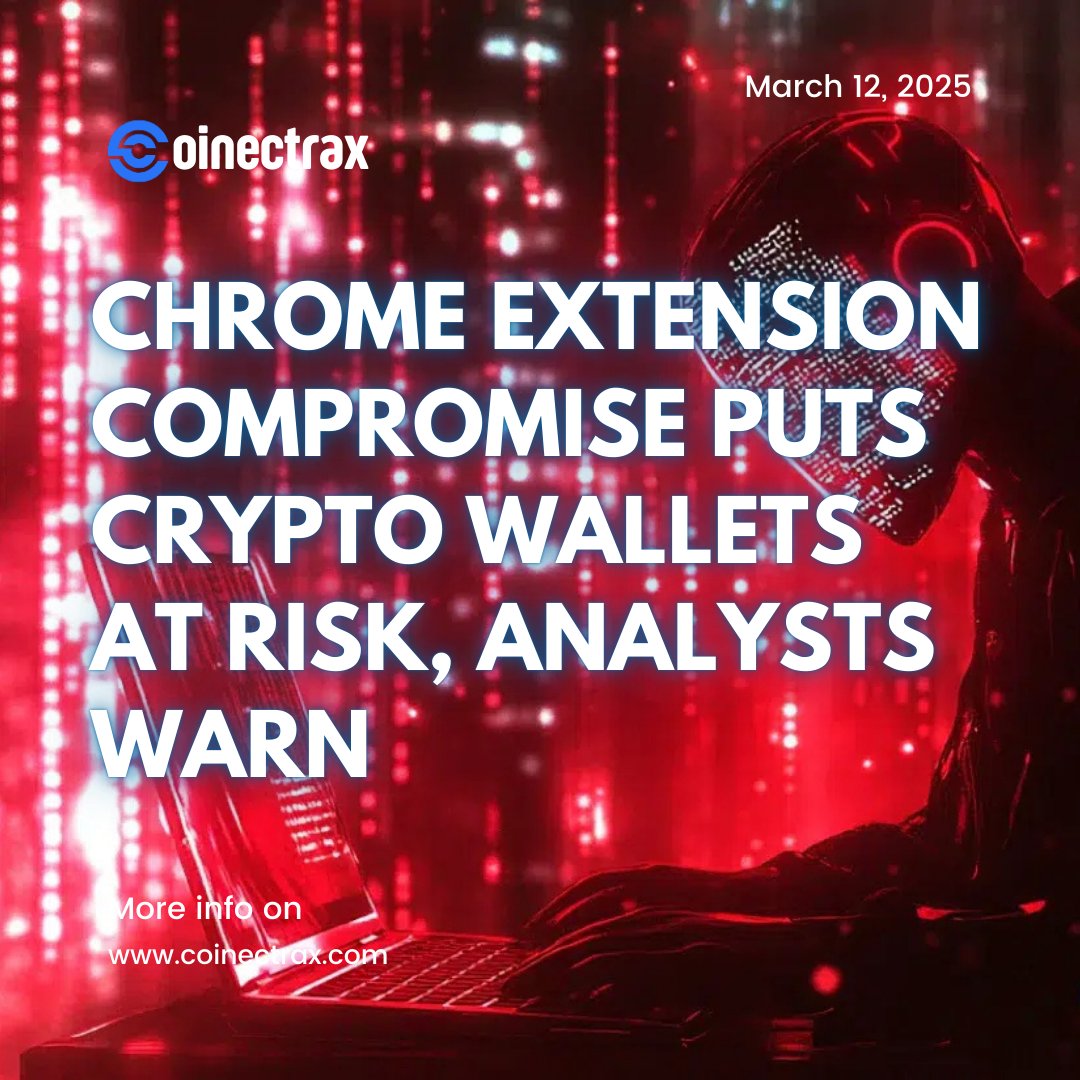 CoinectraX's tweet image. 🚨 A compromised version of the Chrome-based proxy extension SwitchyOmega has been stealing private keys from crypto wallets, putting over 500,000 users at risk, analysts at #SlowMist warn. #Crypto #CoinectraX #Security #Chrome | coinectrax.com/news