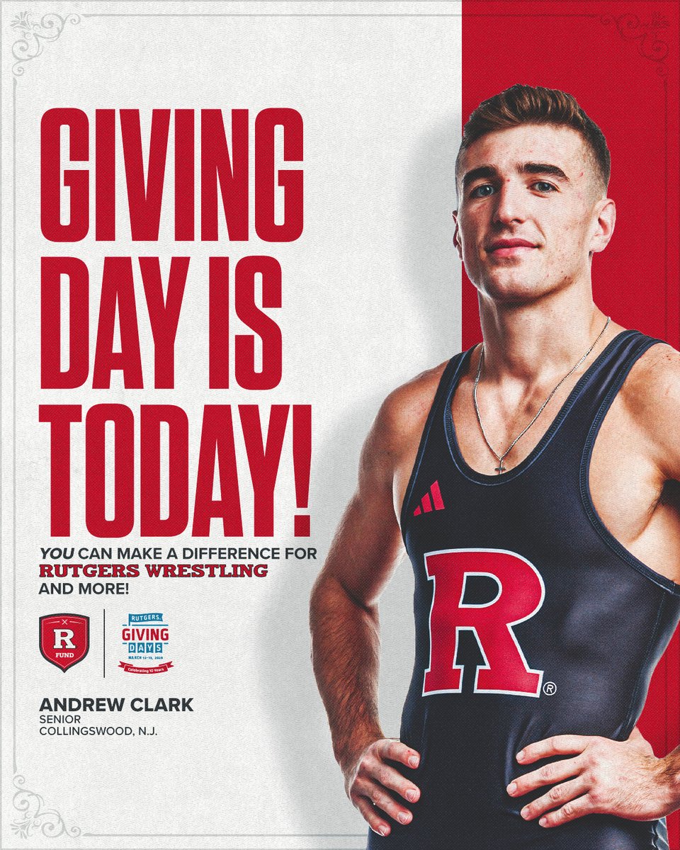 Today is GIVING DAY! ANY amount of support can make a difference and help our student-athletes succeed both on and off the mat.

🔗: go.rutgers.edu/6uqqftd1

#RelentlessPursuit | #RUGivingDays