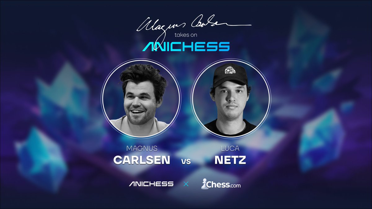 AnichessGame's tweet image. 1/♟️ Magnus Carlsen is stepping into Web3 - LIVE in 24 hours!

The GOAT, @MagnusCarlsen, enters the magical battlefield of Anichess. But who dares to stand in his way?

♟️ GM @hansenchess
🎩 @ysiu - Co-founder &amp;amp; CEO @animocabrands
🐧 @LucaNetz - CEO @Pudgypenguins

Spells.…