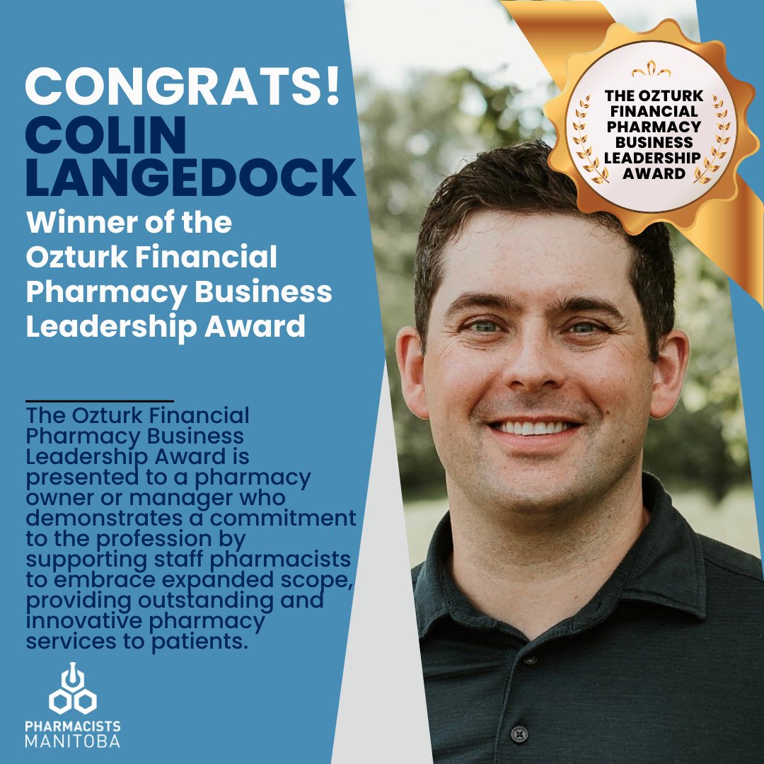 Congratulations to Colin Langedock, The Ozturk Financial Pharmacy Business Leadership Award winner!

You can read Colin's full biography through the link in our bio!