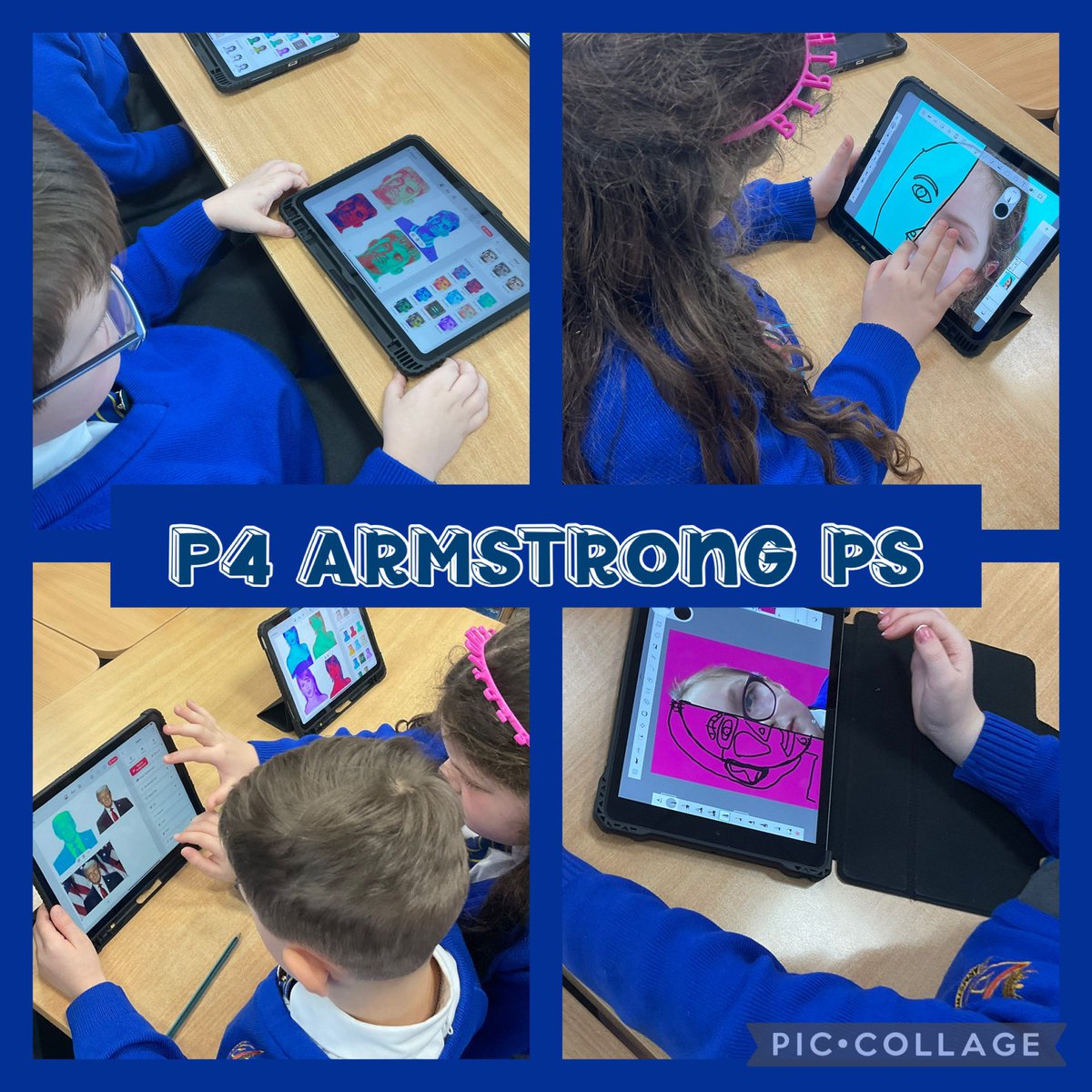 AmmA: Creative Learning (@amma_centre) on Twitter photo The Primary 4 pupils of Armstrong PS learning all about Andy Warhol and portraiture using digital art to create their own fabulous portraits!
<a href="/SupportLearnNI/">Supporting Learning NI</a> <a href="/NIScreen/">Northern Ireland Screen</a> The Primary 4 pupils of Armstrong PS learning all about Andy Warhol and portraiture using digital art to create their own fabulous portraits!
<a href="/SupportLearnNI/">Supporting Learning NI</a> <a href="/NIScreen/">Northern Ireland Screen</a>