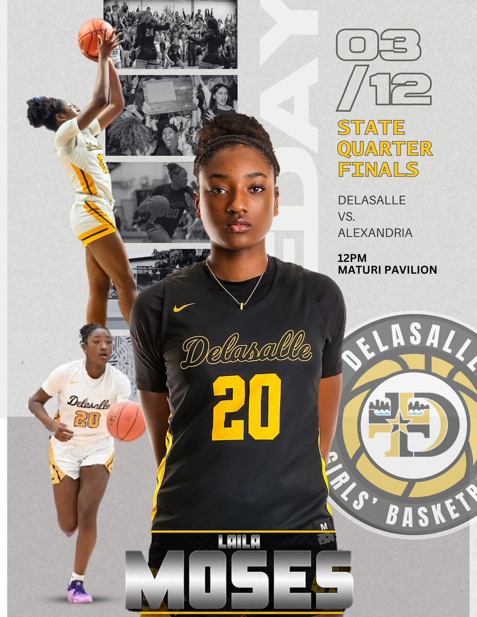 STATE TOURNAMENT GAME DAY!!!🏆🏀

DeLaSalle tips off against Alexandria in the Quarterfinals at 12pm today!!🏝️

#weoverme