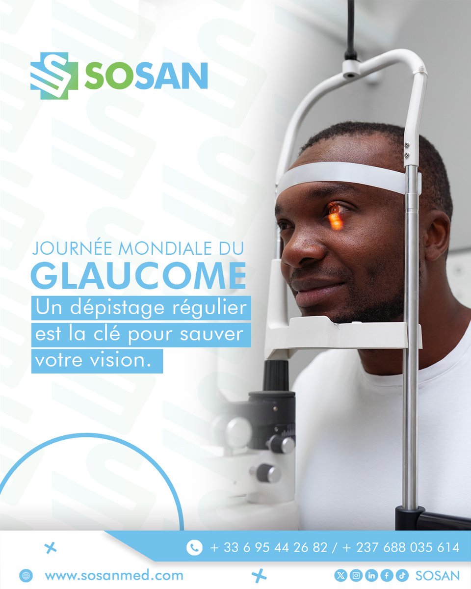 SosanOfficiel's tweet photo. Ne laissez pas le glaucome vous voler la vue ! 🌍👁️   Le glaucome peut entraîner une perte de vision irréversible.

🚨 Agissez maintenant :   ✅ Examens réguliers.   ✅ Bonne hygiène de vie.   ✅ Surveillez votre vue (surtout dès 40 ans ou en cas d'antécédents). https://t.co/qN9qnSHjhi