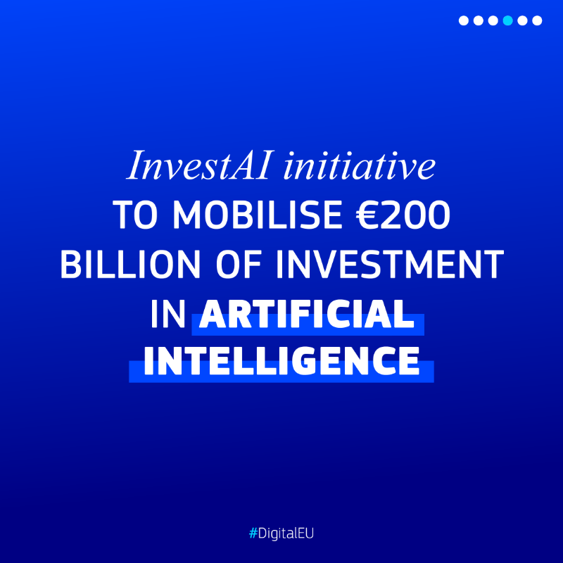 DigitalEU's tweet photo. 🇪🇺 100 days of action in digital &amp; tech!

Since taking office, the @vonderleyen Commission has taken key steps to strengthen Europe’s competitiveness, security &amp; democracy.

From AI Factories &amp; InvestAI to cybersecurity in healthcare, we are building a stronger digital Europe ↓