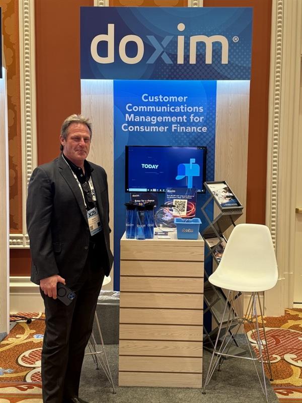 Kelvan Musgrave, live from ICE Experience, in Las Vegas, NV!

Stop by kiosk #22 today to discover how Doxim helps you comply with regulatory requirements while providing clear and compelling communications.  

Learn more ➡️ doxim.com/event/consumer…

#X25 #CCM #LoanServicers