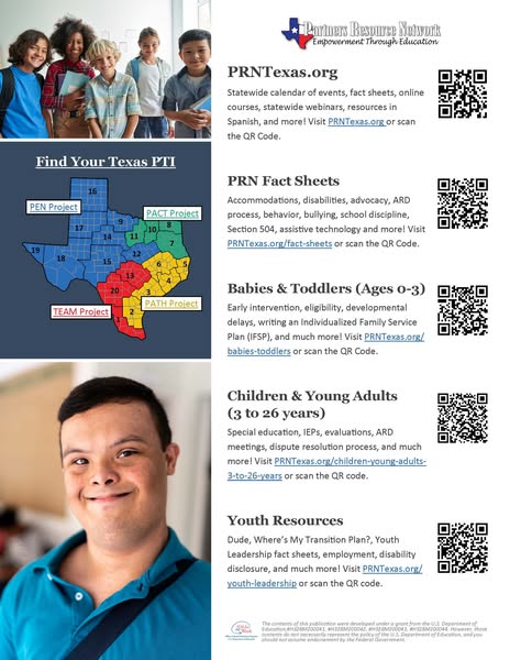 Do you have questions about your child's special education services but don't know where to turn? We have the answer! Contact your Parent Training and Information Center (PTI).
To locate your PTI: prntexas.org/about-prn/find…