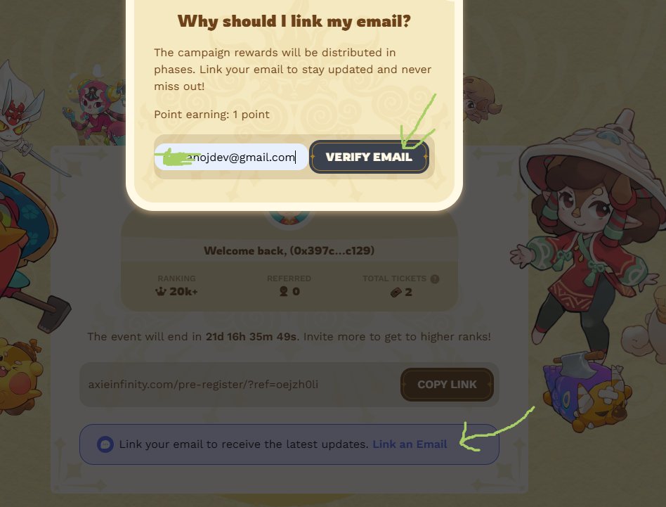 🪂🪂Axie infinity has Ann a New Game!!

💰 Raised $313M From  leading T-1 Investors.
💎 Join early Access for surprise airdrop &amp; NFTs rewards.

🪙 Steps👇

➖ Connect Ur Wallet: tinyurl.com/FcFsLive

➖ Link Ur email ID &amp; Claim 3 tickets 🎟

Like ❤️ &amp; RT 🚀
drop your referral