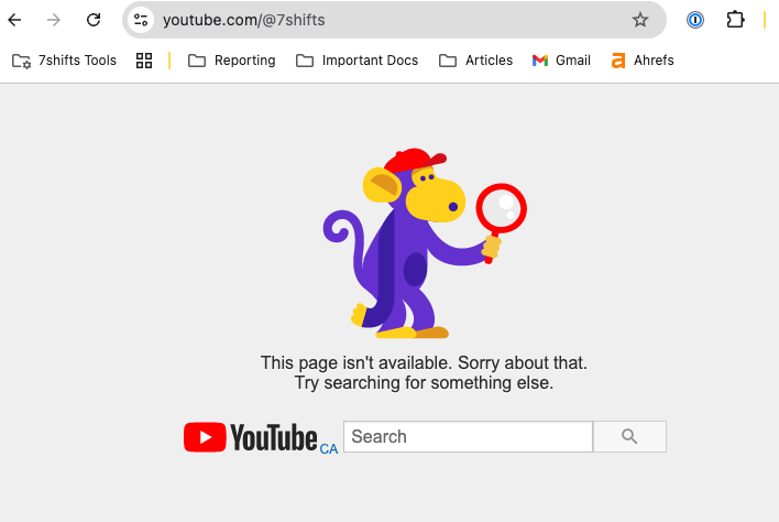 <a href="/TeamYouTube/">TeamYouTube</a> we can't claim the YouTube handle for our company name, but the slug isn't in use! Any idea why?