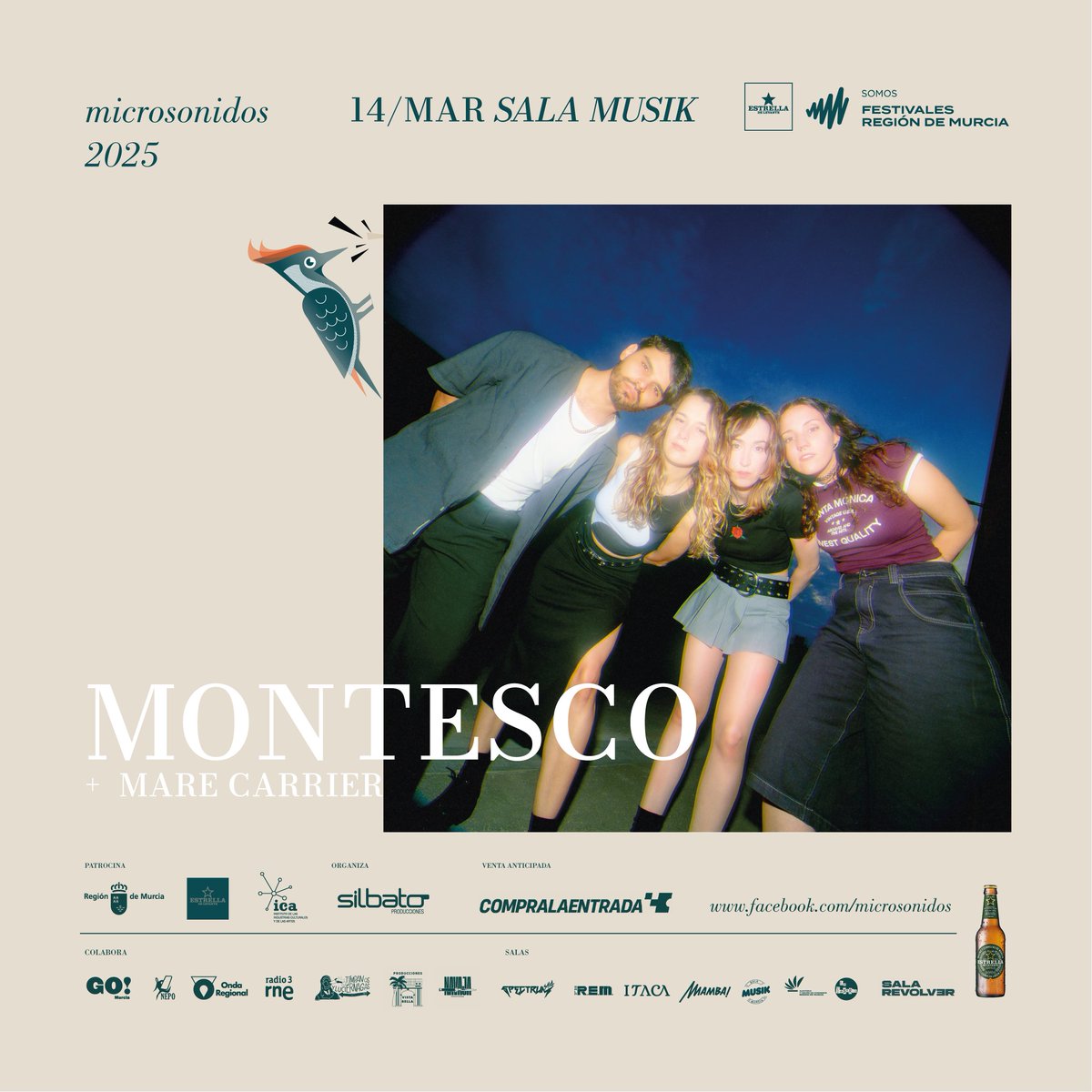 Mare (Carrier) mía los que se pierdan esto de Montesco se arrepentirán de to' esto...

Bolazo en la Musik este viernes. 

últimas entradas: silbato.compralaentrada.com/eventos/13780/…