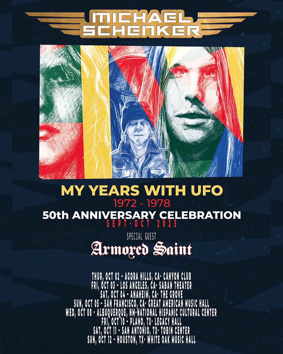 Armored Saint (@thearmoredsaint) on Twitter photo This October we'll be hitting the road with the one and only #MichaelSchenker for the 50th anniversary celebration of his YEARS WITH UFO πΆ
Tickets will go on sale this Friday March 14th at 10 am EST π€
armoredsaint.com
<a href="/MW_Schenker/">Michael Schenker</a> π€ This October we'll be hitting the road with the one and only #MichaelSchenker for the 50th anniversary celebration of his YEARS WITH UFO πΆ
Tickets will go on sale this Friday March 14th at 10 am EST π€
armoredsaint.com
<a href="/MW_Schenker/">Michael Schenker</a> π€