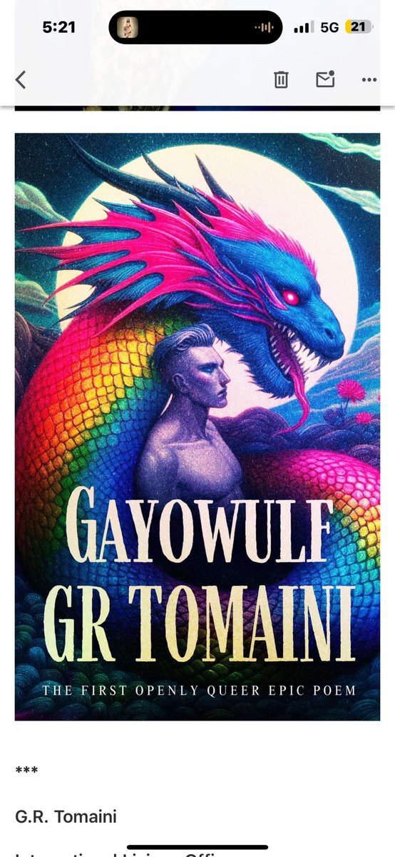 ๐ฎ.๐น. ๐ป๐๐๐๐๐๐ ๐ฎ๐น (@gtomaini) on Twitter photo Gayowulf is coming soon! ๐จ The first openly queer epic poem, Gayowulf (Anxiety Press) rewrites the heroic tradition with passion, tragedy, camp, and lyricism. A bold reimagining of Beowulfโthis is queerness, canonized. #LGBTQ #Queer #Beowulf #Grtomaini #Epic <a href="/slicesofanxiety/">Cody Sexton</a> Gayowulf is coming soon! ๐จ The first openly queer epic poem, Gayowulf (Anxiety Press) rewrites the heroic tradition with passion, tragedy, camp, and lyricism. A bold reimagining of Beowulfโthis is queerness, canonized. #LGBTQ #Queer #Beowulf #Grtomaini #Epic <a href="/slicesofanxiety/">Cody Sexton</a>
