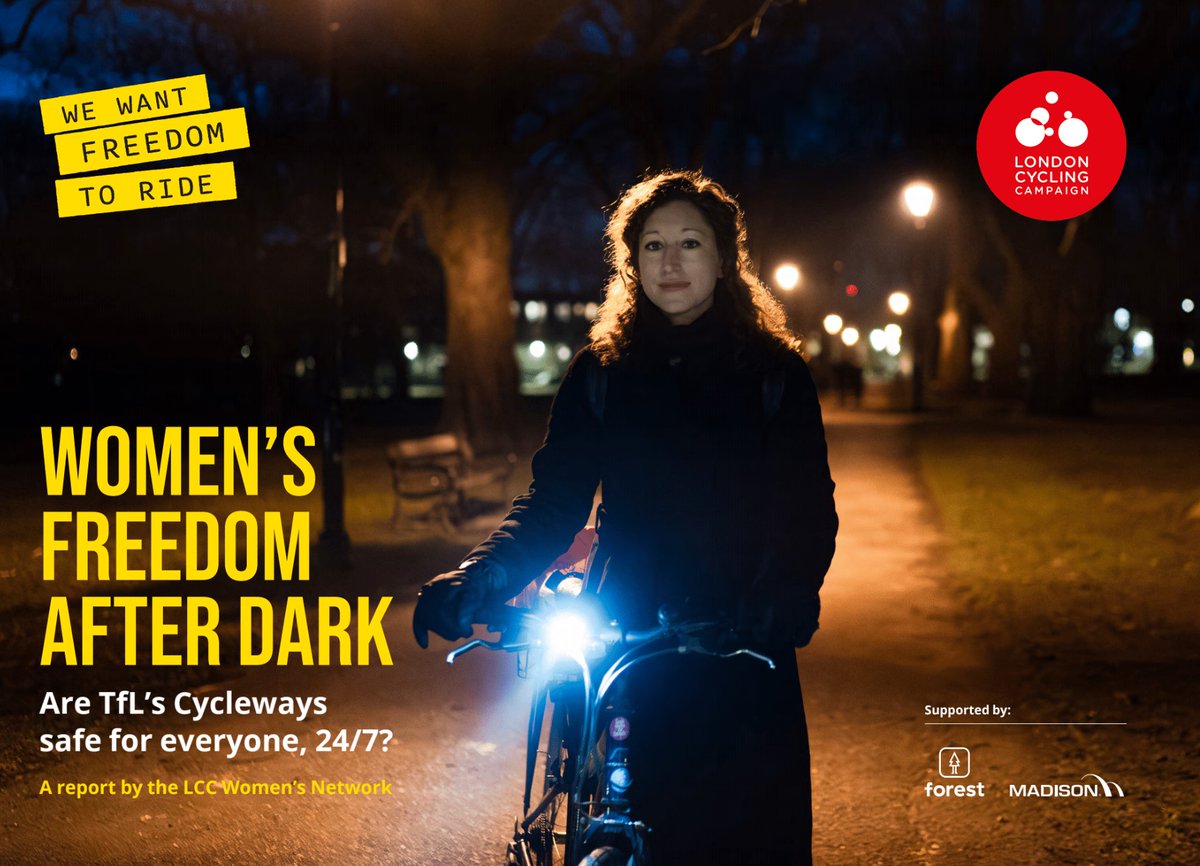 Our very own Kate Bartlett of the LCC Women's Network is speaking on taking down barriers to women's cycling

She'll present on our Women's Freedom After Dark report 👇

Thursday 13 March 2pm. Sign up below
steergroup.com/steer-x-active…