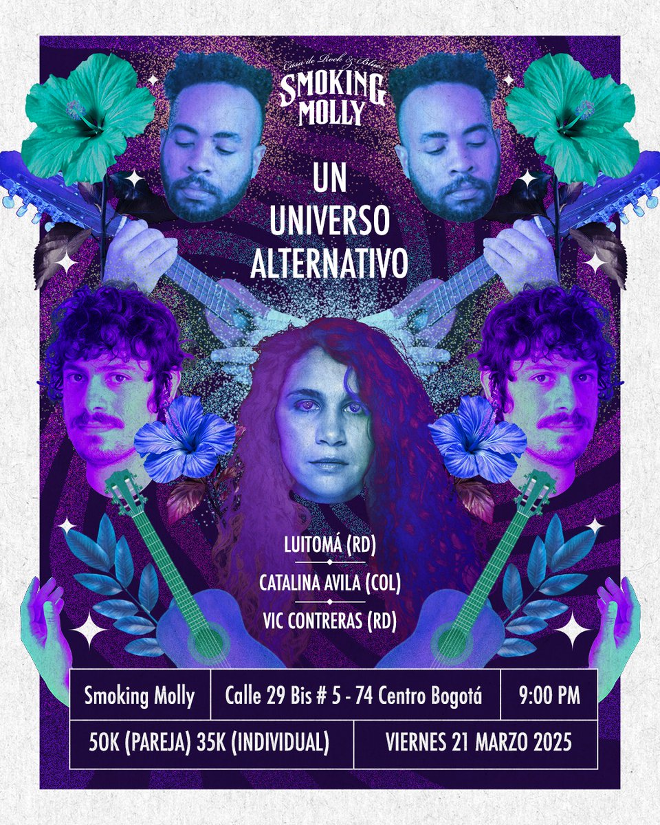 Este es un día con #TodoPorDecir, hoy en el estudio con Catalina Ávila, rumbo al #UniversoAlternativo el próximo 21 de Marzo en <a href="/SmokingMolly/">SmokingMolly</a> el encuentro de <a href="/catavilaoficial/">Catalina Avila</a> 🇨🇴 y <a href="/ViccontrerasVic/">Vic Contreras</a> con <a href="/luitomard/">Luitomá</a> 🇩🇴 entradas al Universo Alternativo aquí smokingmolly.com.co/producto/un-un…