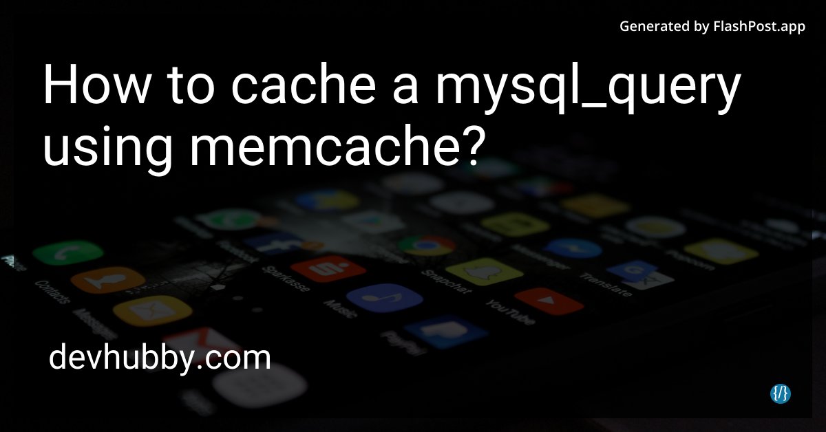 alieGotha's tweet image. If my mysql_query lives in memcache now, do I need to send postcards to my database? 🏖️💌

Source: devhubby.com/thread/how-to-…

#DatabaseCaching #DatabaseDesign #DataCaching #ProgrammingTips