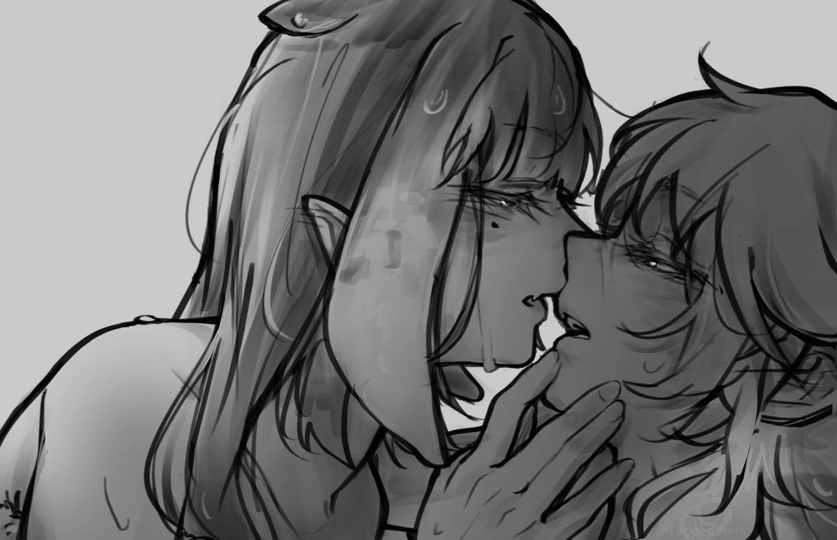 ToppedStars's tweet photo. overcome with an intense sense of yearning, a glimpse at a 4 am 🐙🐔 drabble that haunts my notes app https://t.co/U79bLS5F3K