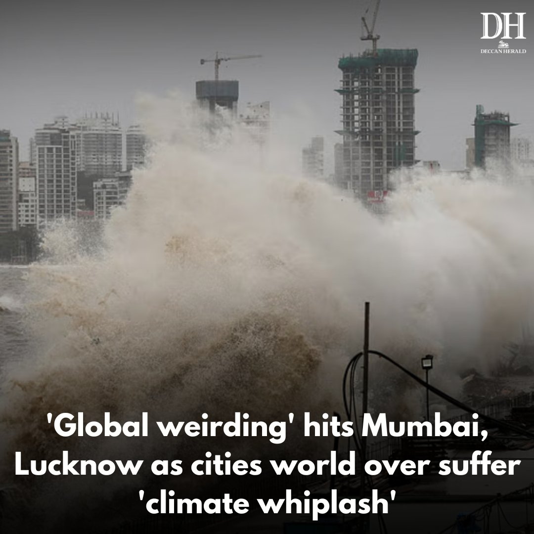 DeccanHerald's tweet photo. The #weather in some of the world's most densely populated cities is swinging from #droughts to #floods and back again as #risingtemperatures play havoc with the #globalwatercycle, a study commissioned by the charity #WaterAid showed on Wednesday.

https://t.co/kSzOxWADR5 https://t.co/xrqSJB5TPo